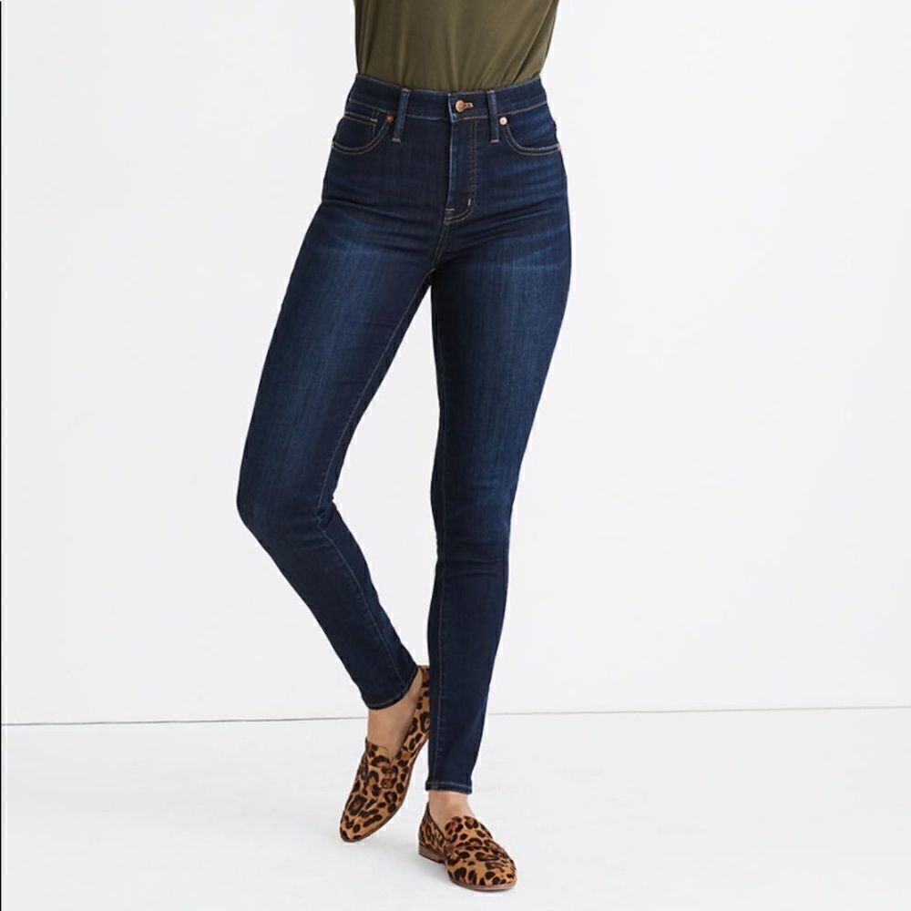 NWT Madewell Curvy High-Rise Skinny Jeans in Larkspur: TENCEL Denim Edition